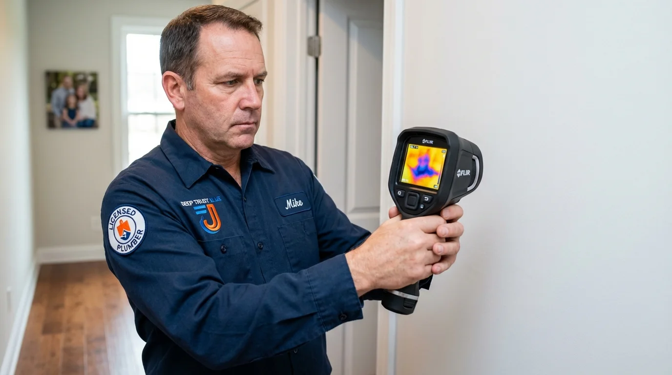 Thermal imaging leak detection by Johns Plumbing LLC in Live Oak